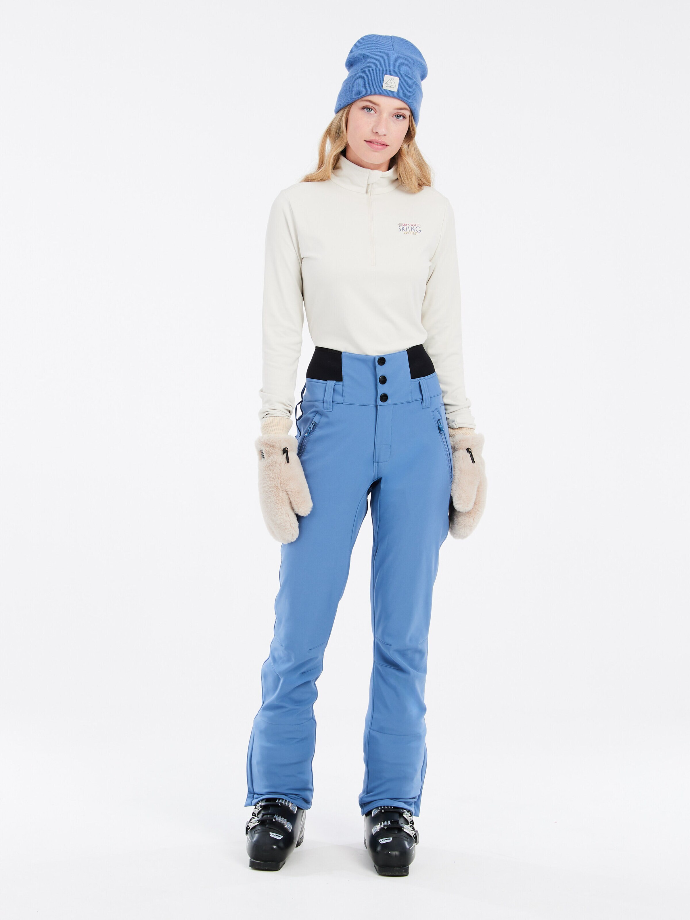 PROTEST Slimfit Sportbroek 'PRTLULLABYOS' in Blauw: voorkant