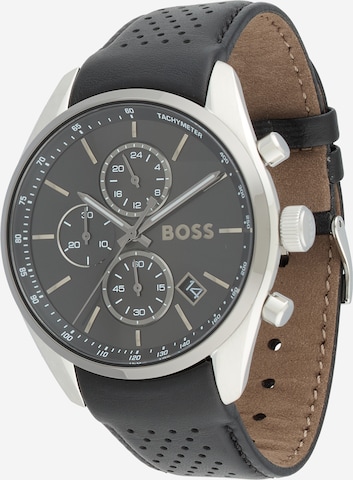 juoda BOSS Analoginis (įprasto dizaino) laikrodis 'GRAND PRIX 44': priekis