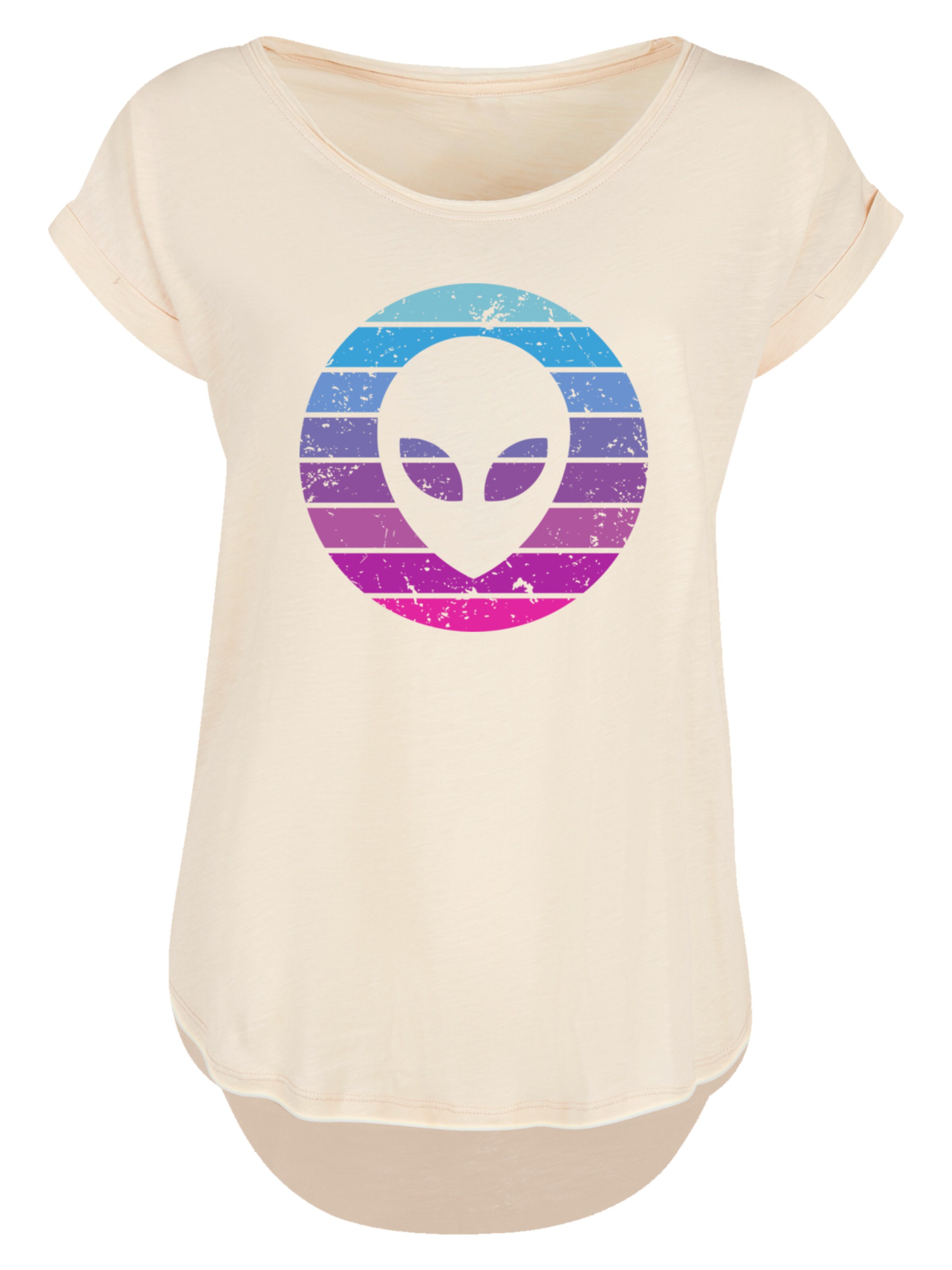 F4NT4STIC Shirt 'Alien Kopf' in Beige: front