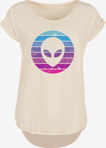 F4NT4STIC Shirt 'Alien Kopf' in Beige: front