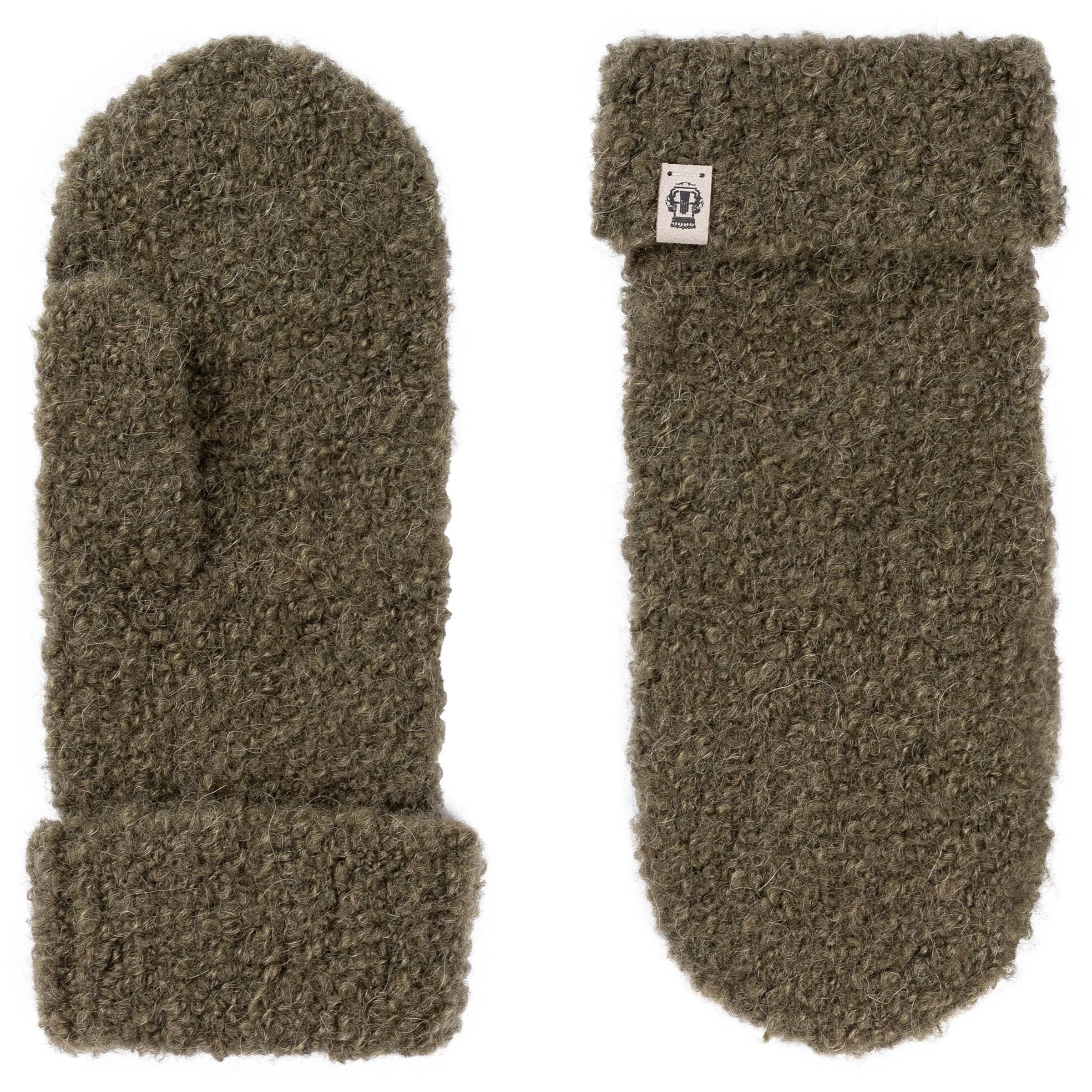 Roeckl Wanten 'CLASSIC BOUCLÉ' in Groen: voorkant