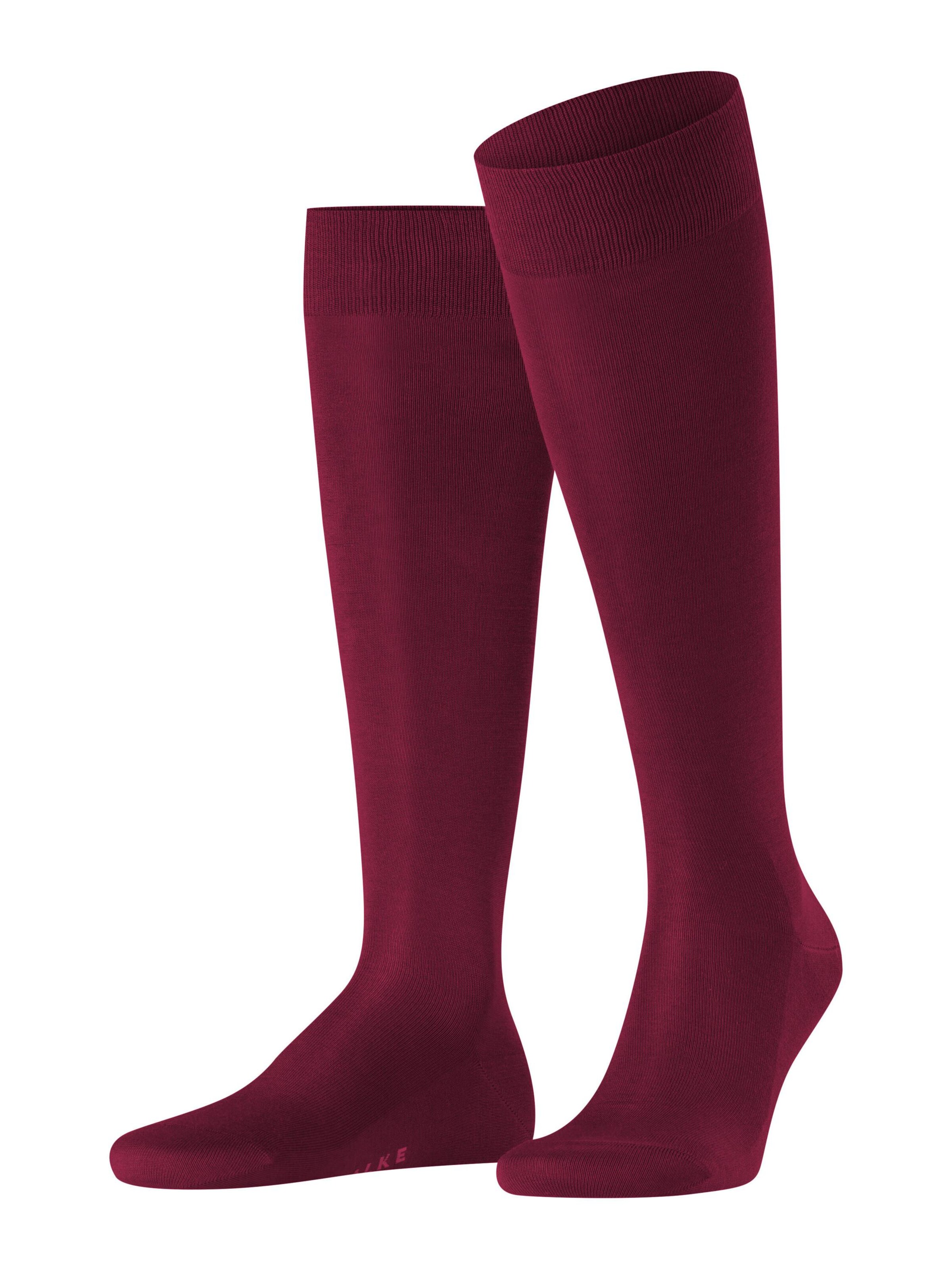 FALKE Knee High Socks 'Tiago' in Red: front