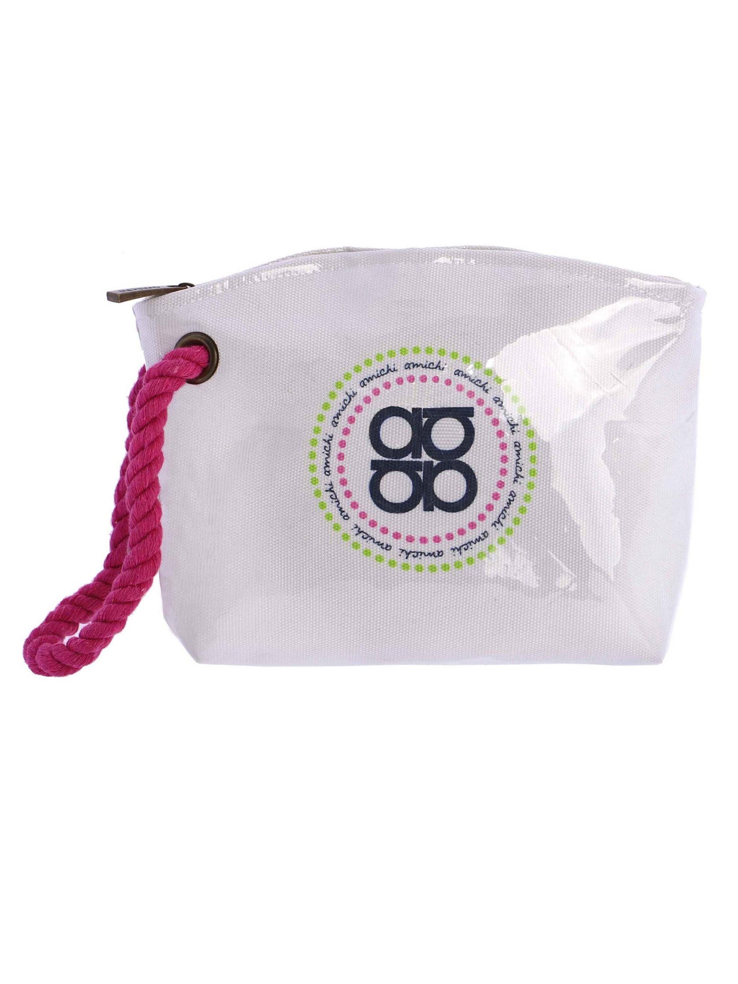 Amichi - Bolso de mano 'Bolso de playa neceser para mujer Miami de lona con cremallera' en Mezcla de colores: frente