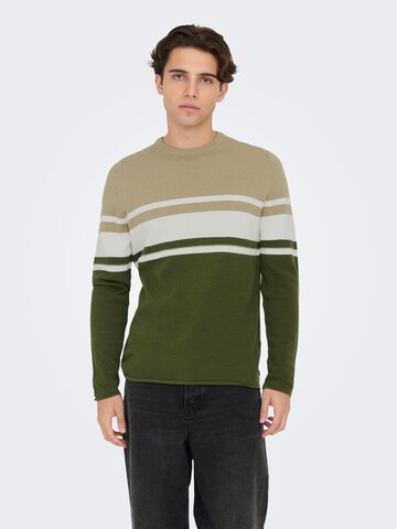 Only & Sons Sweater 'ONSNiguel' in Beige