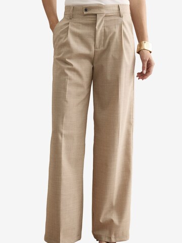 Wide Leg Pantalon Il Lanificio en beige