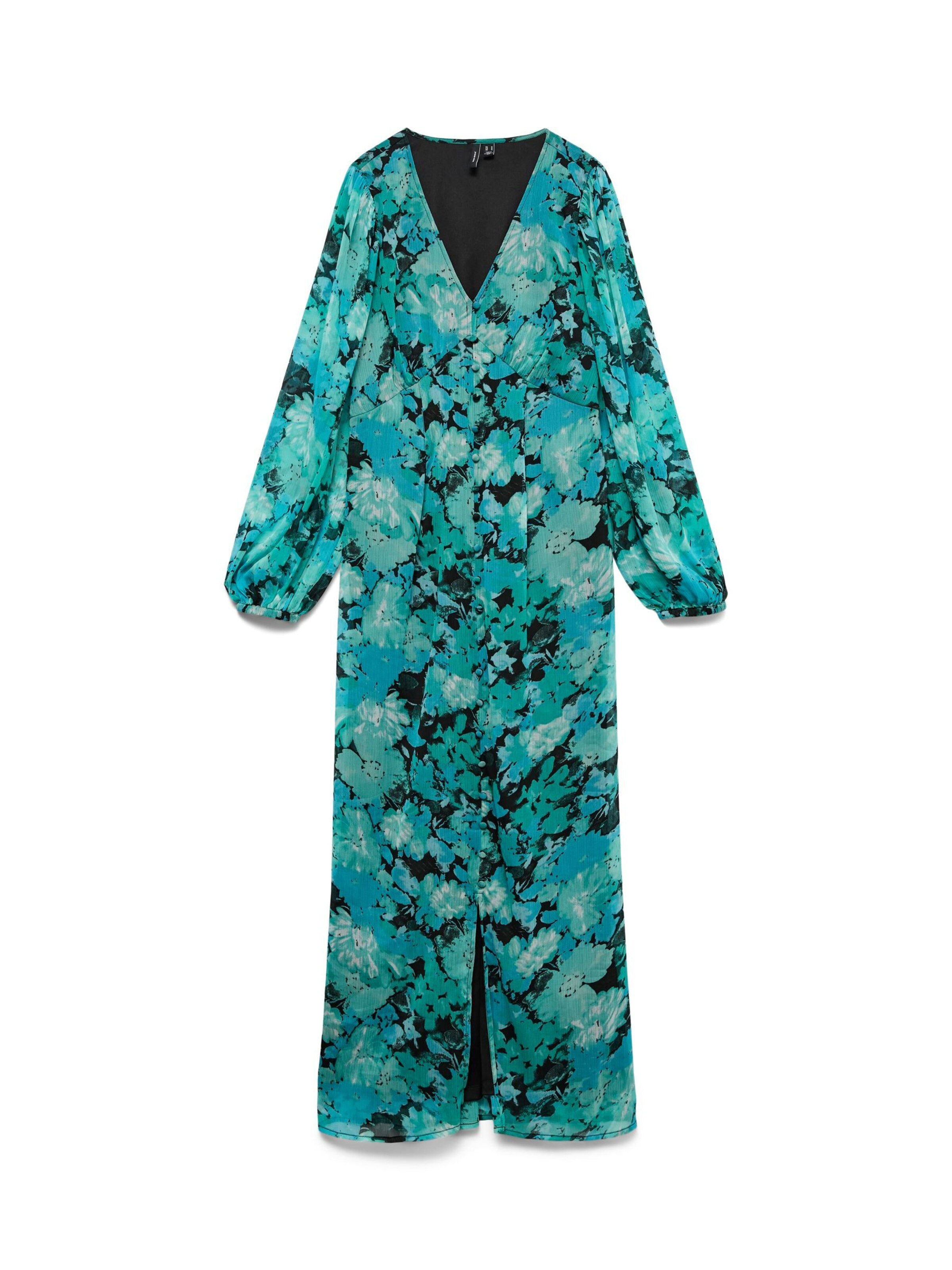 VERO MODA Kjole 'VMSmilla' i turkis / mint / sort, Produktvisning