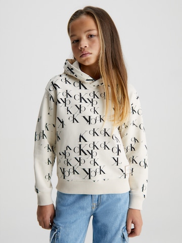 Calvin Klein Jeans Sweatshirt in Grijs: voorkant