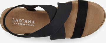 LASCANA Sandals in Black