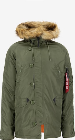 ALPHA INDUSTRIES Zimska jakna 'N3B VF 59' | zelena barva: sprednja stran