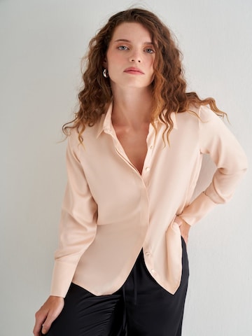 SILK & CASHMERE Shirt in Roze: voorkant