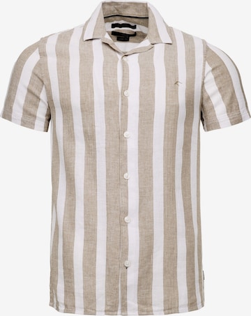 INDICODE Regular fit Business Shirt in Beige: front