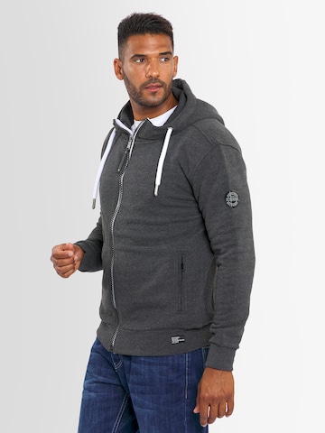 Alessandro Salvarini Sweatjacke 'Gilio' in Grau: Vorderseite