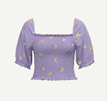 PIECES - Blusa em roxo: frente