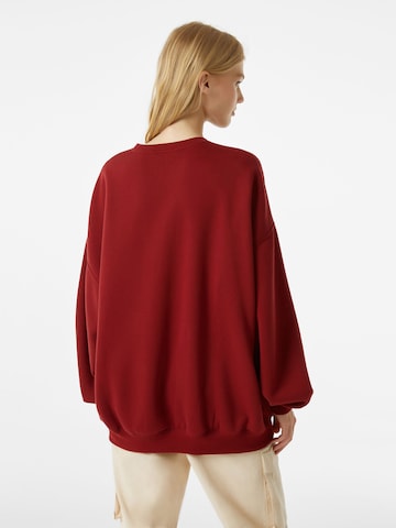 Sweat-shirt Bershka en rouge