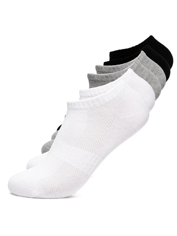 Occulto Ankle Socks 'Jana' in Mottled Grey, Black, White