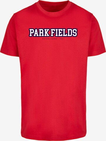 Merchcode Shirt 'Park Fields - Established' in Red: front