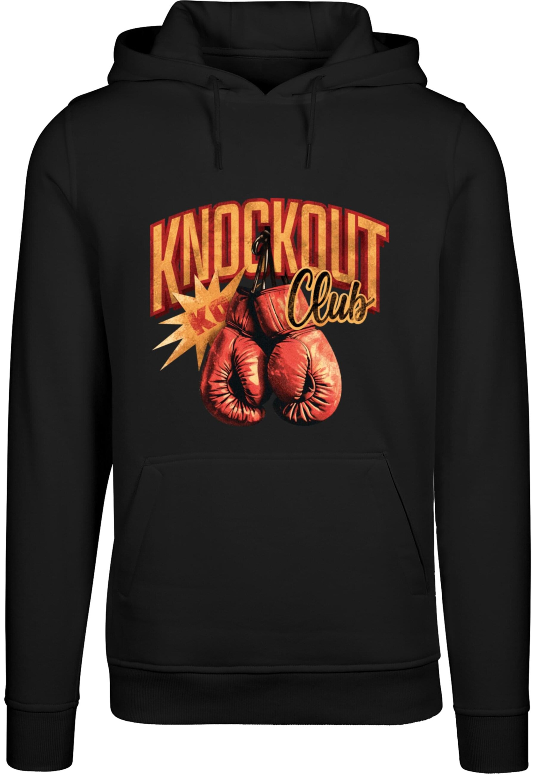 Mister Tee Sweatshirt 'Knockout Club' in Zwart: voorkant