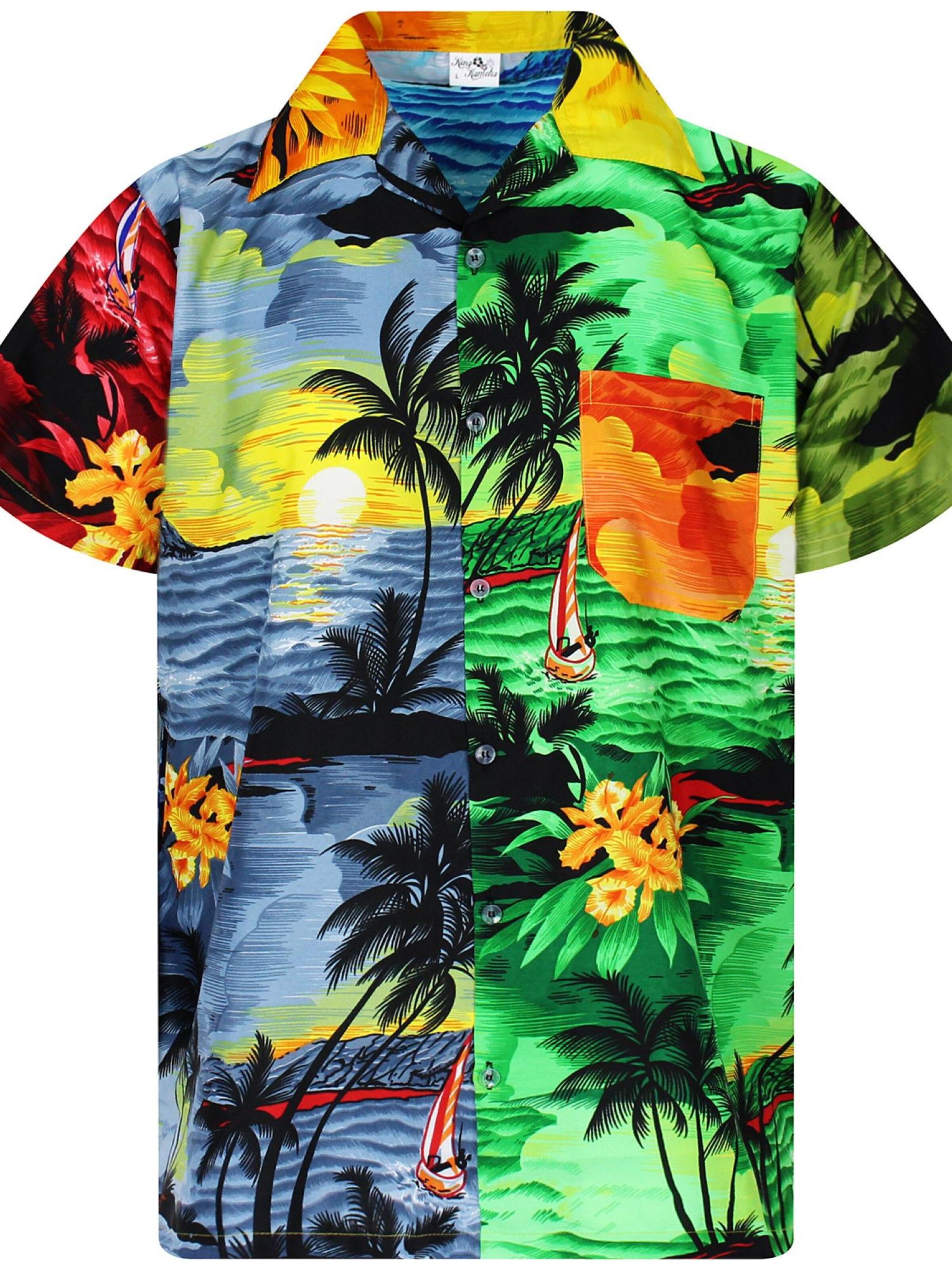 King Kameha Shirt 'Surf' in Mixed colors