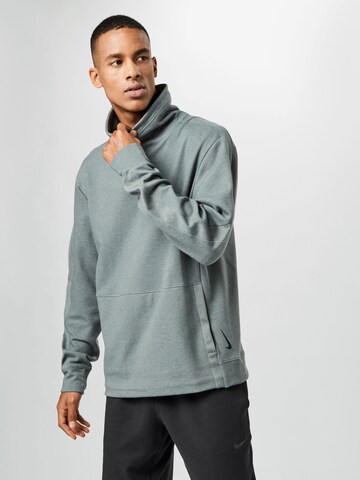 NIKE Sport sweatshirt i grå: framsida