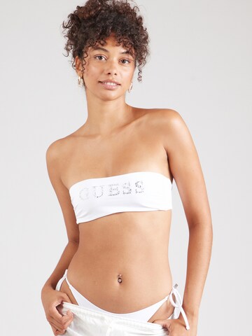 GUESS Bandeau Bikini top in White: front
