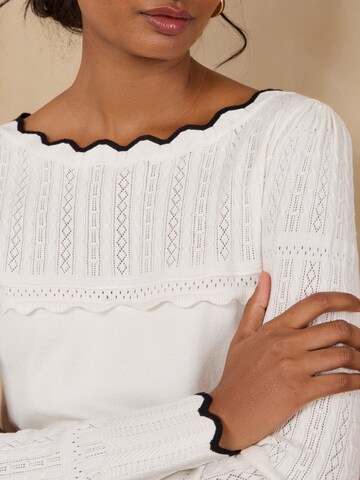 love & roses - Jersey en blanco