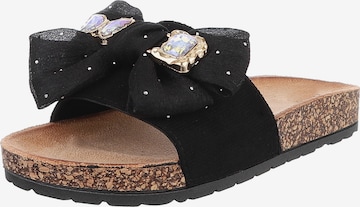 Ital-Design Pantolette in Schwarz: Vorderseite