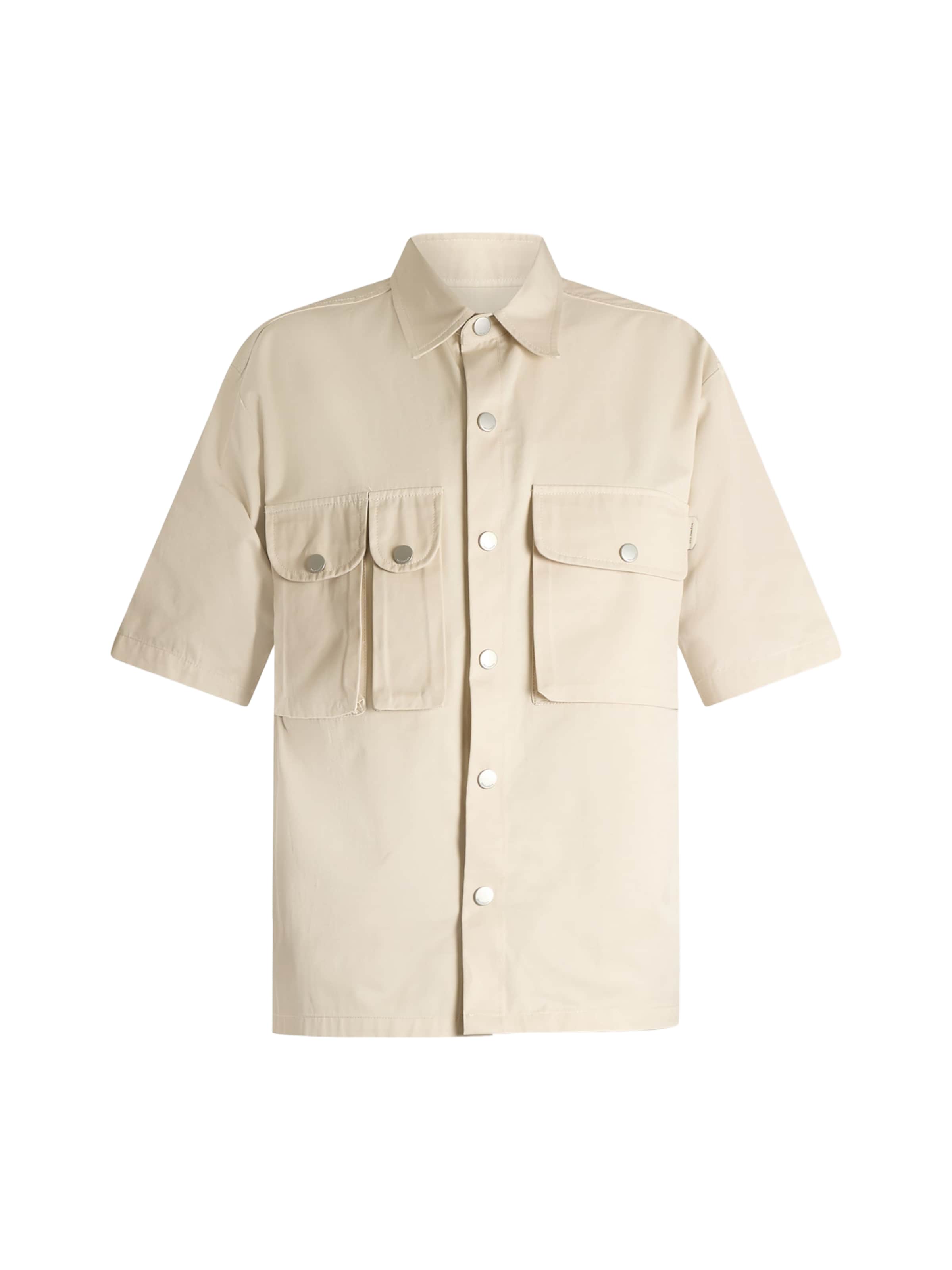 Yes London Regular fit Overhemd in Beige: voorkant