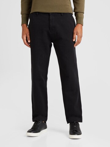 HUGO Regular Trousers 'Zeebo' in Black: front