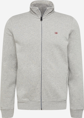 NAPAPIJRI Zip-Up Hoodie 'Balis' in Grey: front