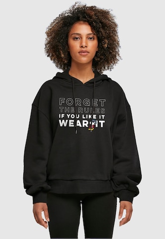 Sweat-shirt 'Peanuts - If You Like It Wear It' Merchcode en noir : devant