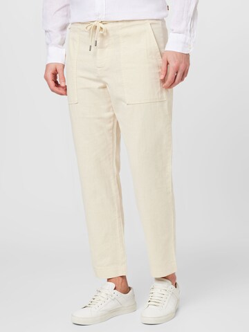 BOSS Regular Broek 'Sisla' in Beige: voorkant