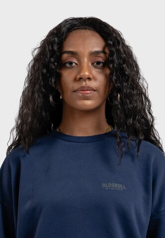 Oldskull Sweatshirt 'Peach Dyed Basic' in Blau
