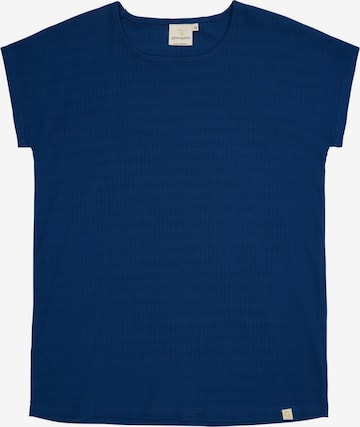 greenjama Pajama Shirt 'Lässiges T-Shirt aus Derby-Rib' in Blue: front