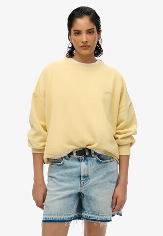 Superdry Sweatshirt in Geel: voorkant