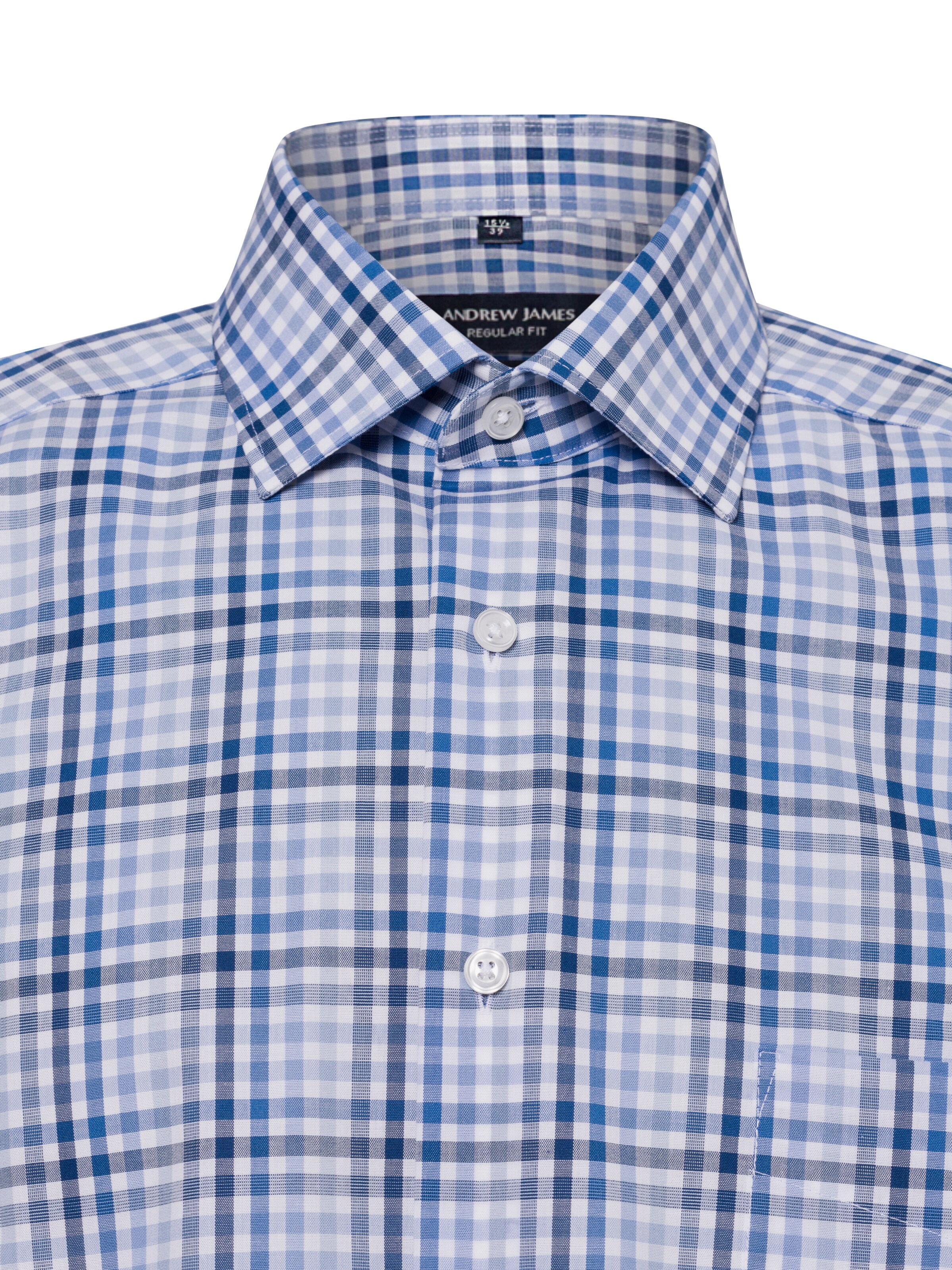 Andrew James Regular fit Button Up Shirt in Blue