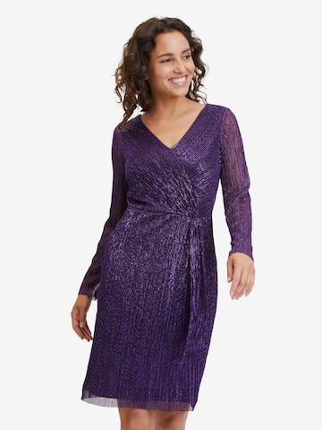 Robe Vera Mont en violet : devant