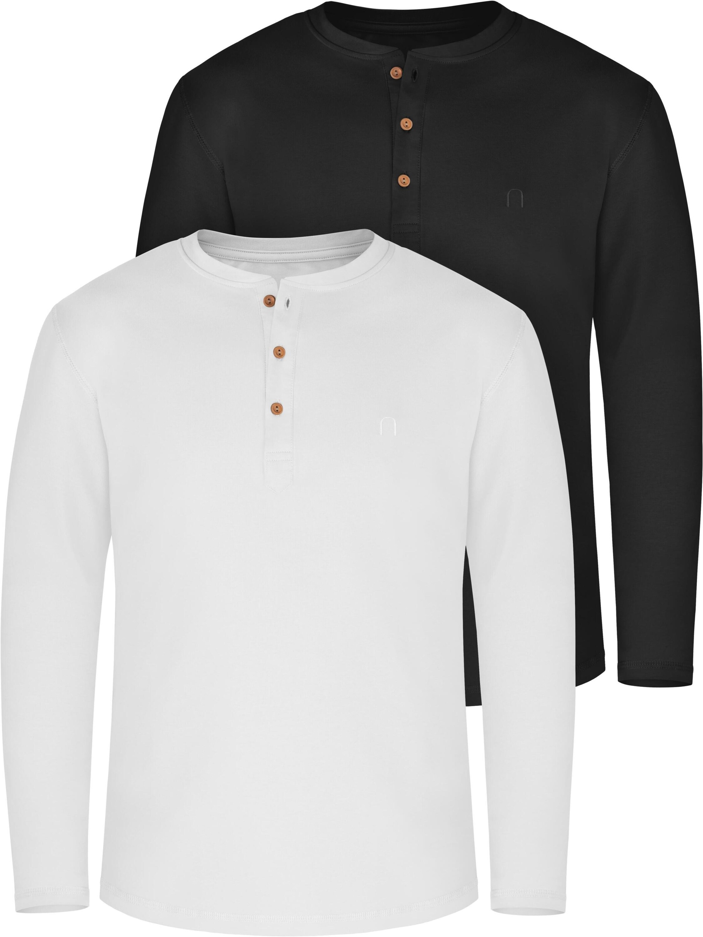 normani Shirt 'Neuville' in Zwart: voorkant