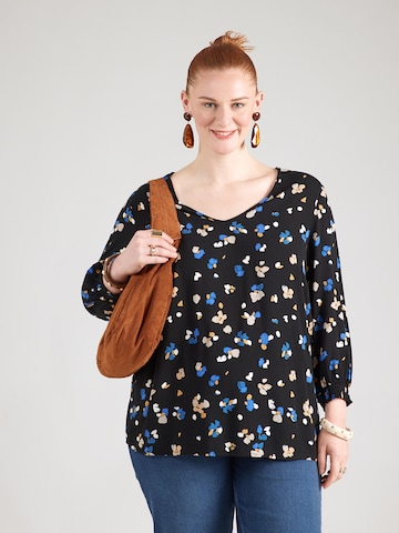 Camicia da donna 'CARPETREA' di ONLY Carmakoma in nero: frontale