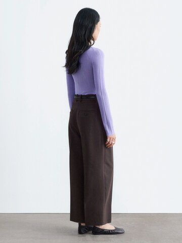 & Other Stories Wide leg Pleat-front trousers in Brown