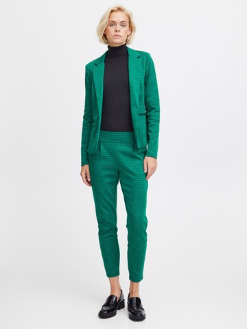 ICHI Slim fit Trousers in Green