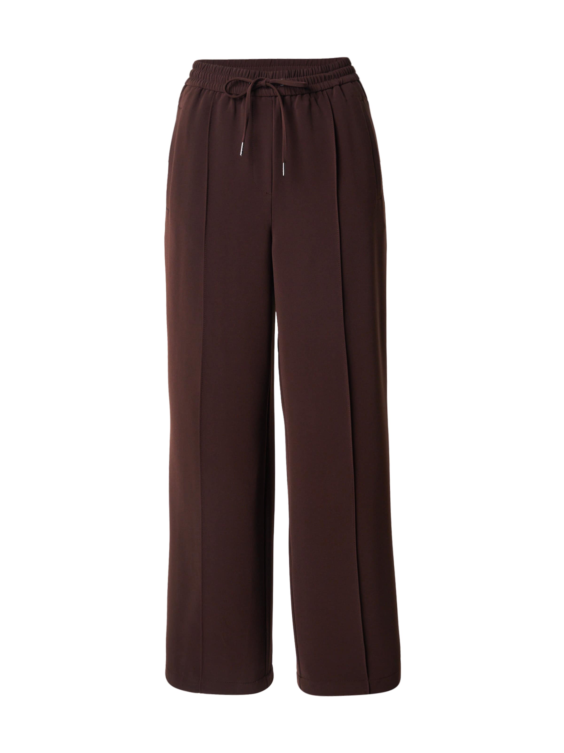 Wide Leg Pantalon à plis s.Oliver en marron : devant