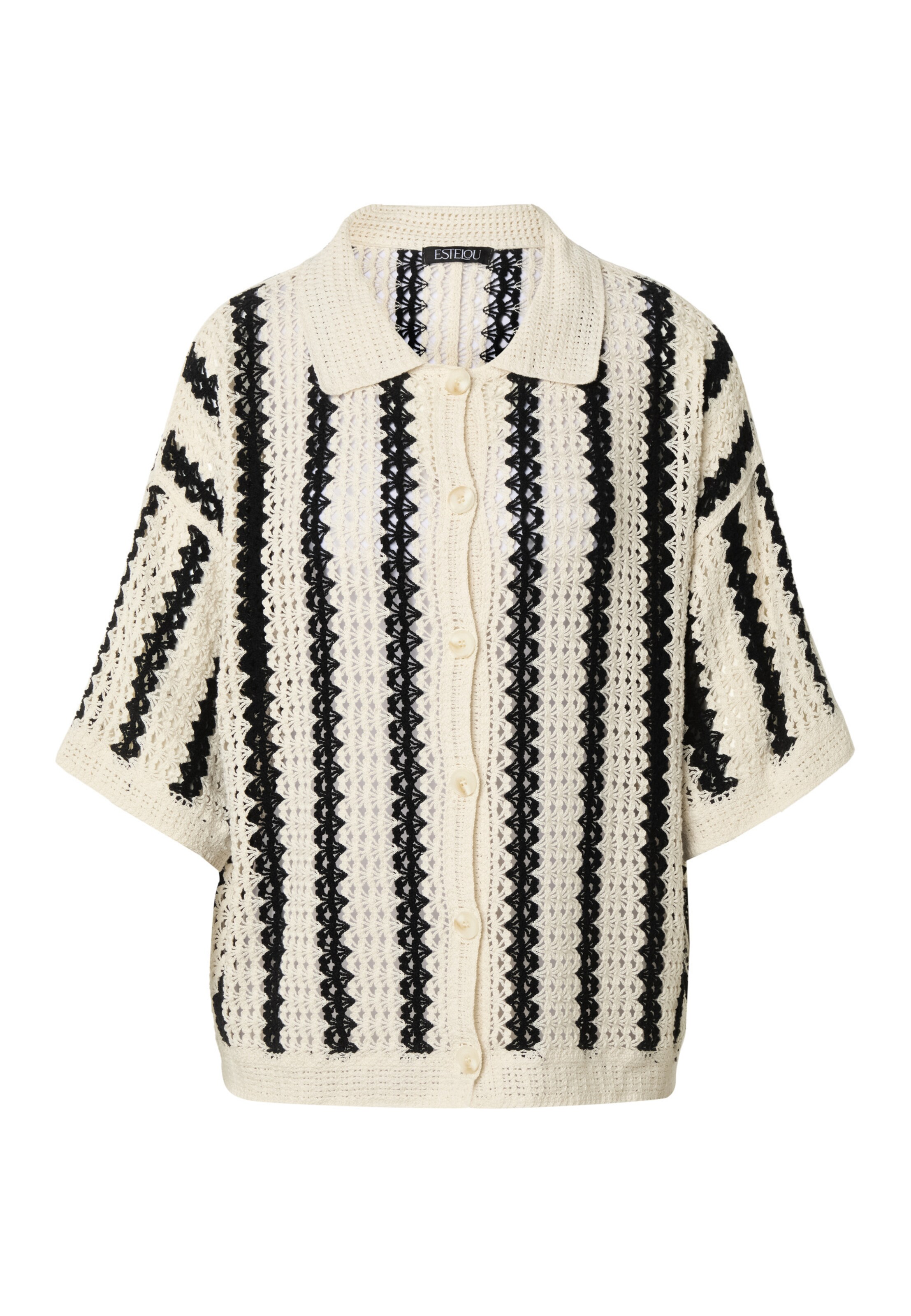Estelou Strickjacke in Beige: Vorderseite