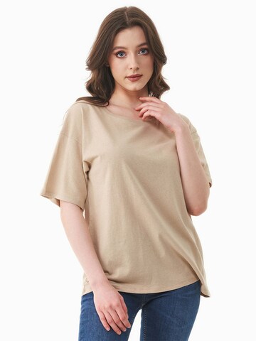 Organication T-Shirt in Beige: Vorderseite