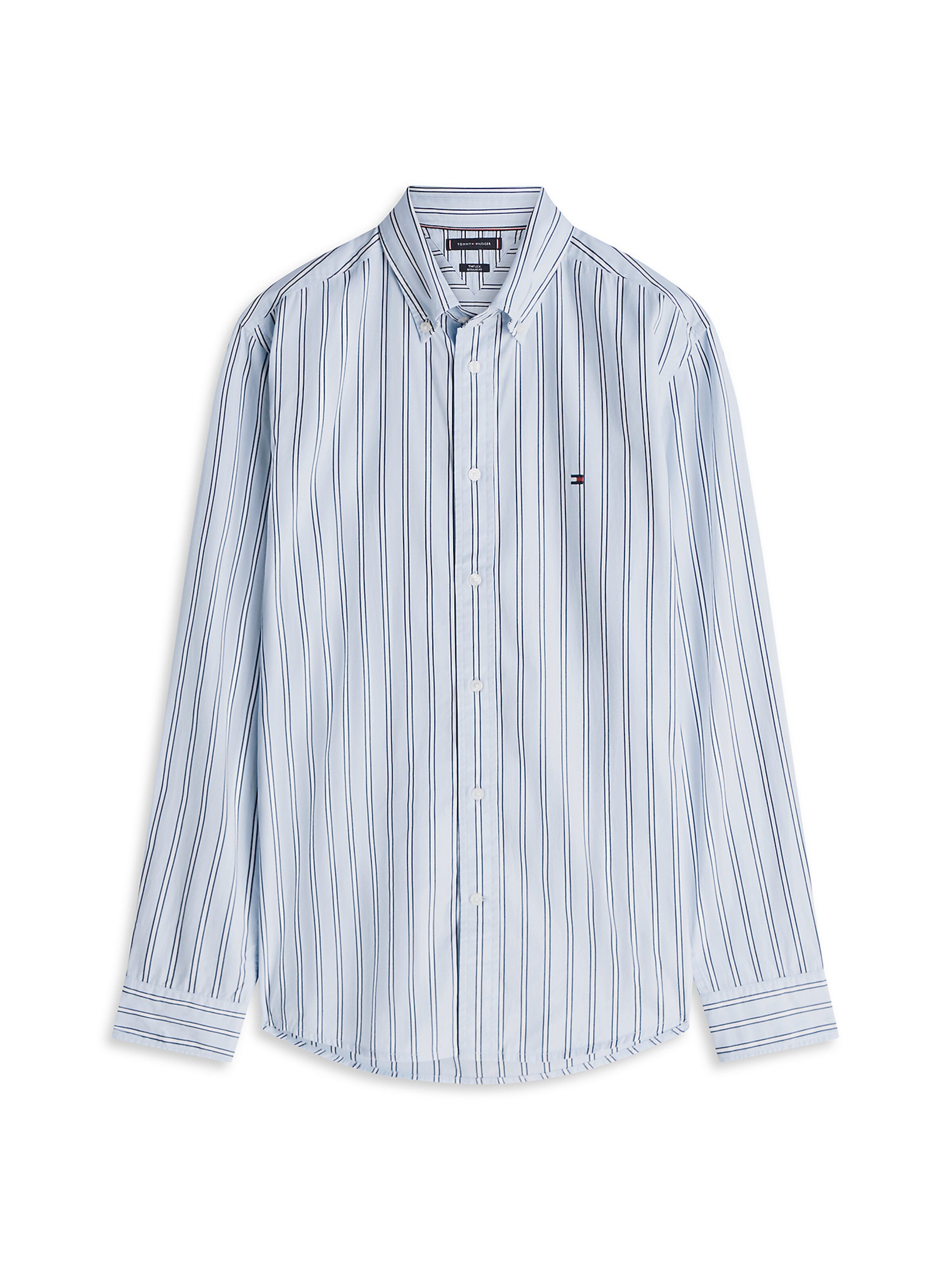 TOMMY HILFIGER Overhemd 'Flex' in de kleur Navy / Lichtblauw / Wit, Productweergave