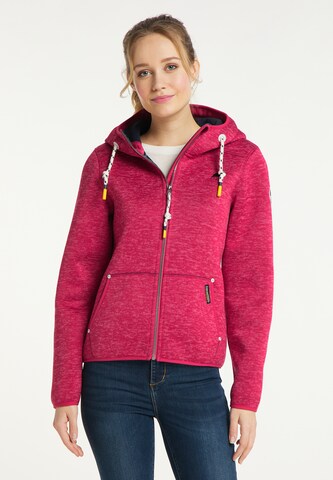 Schmuddelwedda Fleece jas in Roze: voorkant