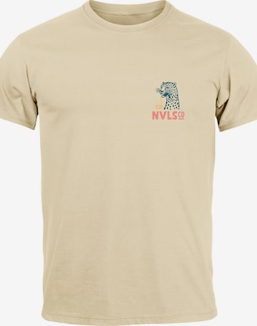 Neverless Shirt 'Eat pasta' in Beige: Vorderseite