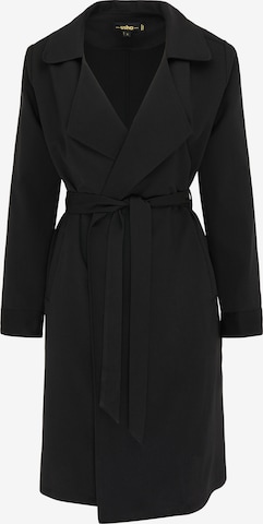 usha BLACK LABEL Between-Seasons Coat in Black: front