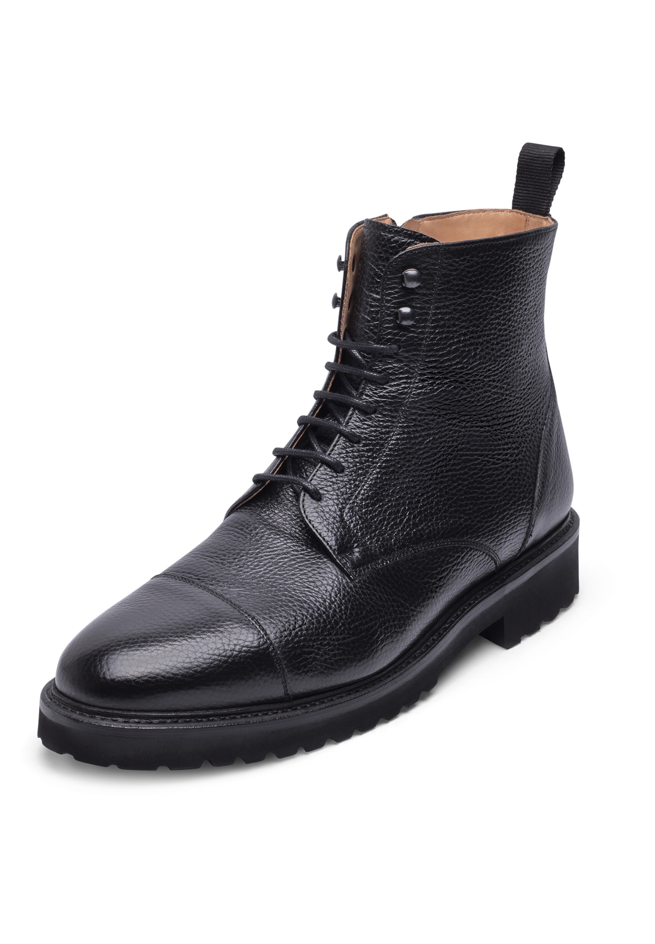 Henry Stevens Schnürboots 'Winston CDB6' in Schwarz: Vorderseite