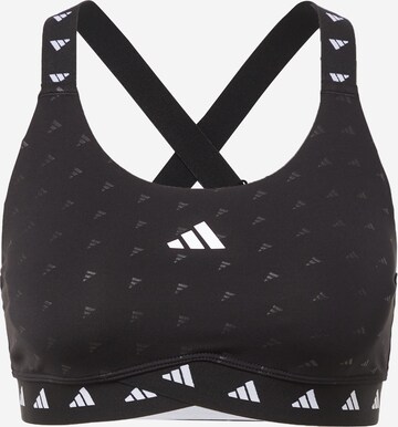 ADIDAS PERFORMANCE Bralette Sports Bra 'PowerImpact Luxe' in Black: front