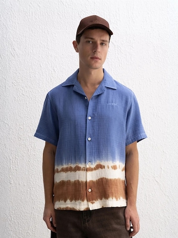 Giesto Regular fit Overhemd in Blauw: voorkant